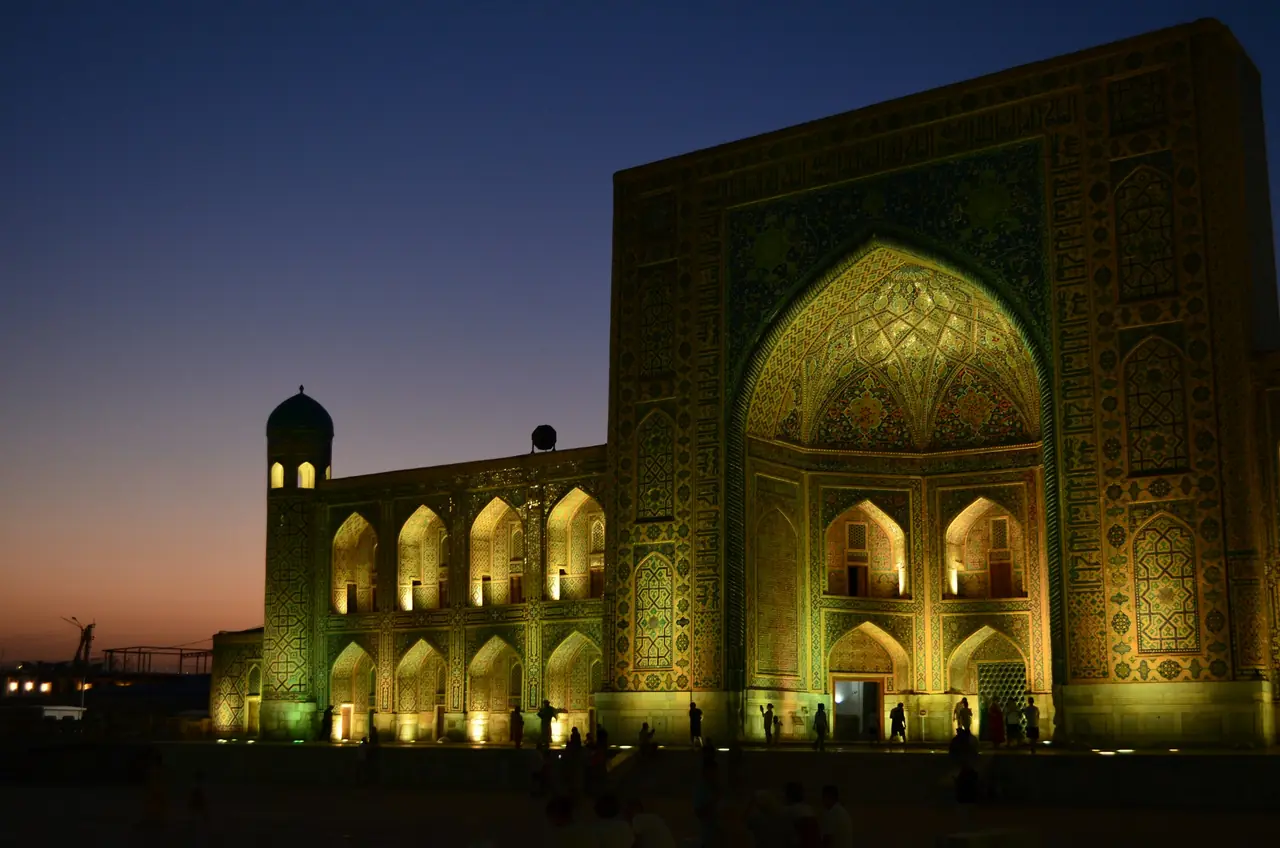 Registan at dusk, Samarkand